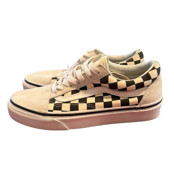 Vans old school, black and white checkered, suede toe heel men’s 3.5 women’s 5 - Picture 2 of 12